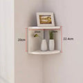 Axyaa Burlywood Wooden Corner Shelf: Boho Style Storage & Room Décor Organiser