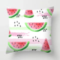 Axyaa Tropical Fruits Cushion Cover Watermelon Pineapple Decorative Pillow Case