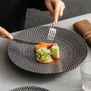 Axyaa Meteor Shower Ceramic Salad Plate Set, High-End Light Luxury Tableware
