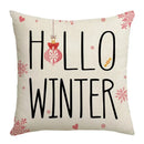 Axyaa Christmas Letter Print Throw Pillow Cover for Festive Home Decor