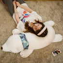 Axyaa Polar Bear Long Pillow Plush Toy - Soft & Cute Sleeping Doll