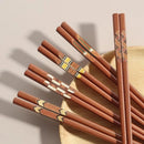 Axyaa Cherry Wood Chopsticks - Non-slip Creative Tableware for Daily Sushi