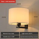 Axyaa Chinese Style Cloth Cover Wall Light for Bedroom Living Room Staircase