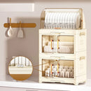 Axyaa Multi-Tier Bowl Rack: Large Capacity, Collapsible Dish Drying & Storage for Kitchen