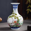 Axyaa Blue White Porcelain Vase Arranger Dracaena sanderiana Home Decor