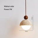 Axyaa Yellow Travertine Pendant Light for High-End Decor