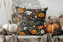 Axyaa Scary Pumpkin Face Halloween Decor Pillow Cover for Sofa Bedroom Car