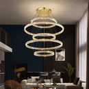 Axyaa Crystal Chandelier: Modern Home Décor Pendant Lighting for Living & Dining Room