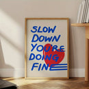 Chic Slow Down Motivational Canvas Prints for Modern Living Room Decor by Axyaa