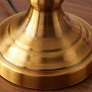 Axyaa Retro Copper Table Lamp with LED and Fabric Lampshade
