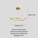 Axyaa Crown Chandelier: Modern Nordic Style Hanging Light for Bedroom and Living Room