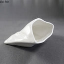 Axya Pure White Ceramic Snack Plate for French Fries, Desserts, Sushi, and More