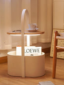 Axyaa Luxe Oval Coffee Table Side Cabinet with Wireless & USB Charge