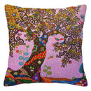 Axyaa Bird Flower Linen Pillowcase Sofa Cushion Cover Home 40x40-60x60