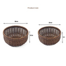 Axyaa Retro Rattan Fruit Plate | Handheld Woven Snack Basket & Candy Organizer