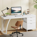 Axyaa 3-Drawer Industrial Computer Desk, 59-Inch Workstation Table