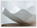 Axyaa Pure White Ceramic Fruit Plate - 10" Creative & Stylish Snack Basin
