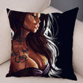Axyaa Dark Gothic Tattoo Cushion Cover 45x45 cm