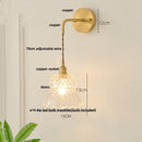 Axyaa Flower Glass LED Wall Sconce Pull Chain Switch Nordic Modern Light