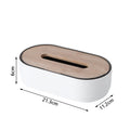 Bamboo Tissue Box Holder Decorative Napkin Case by Axyaa for Home Storage