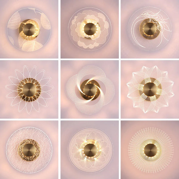 Axyaa Modern LED Wall Lamps for Bedroom, Living Room, and Corridor Stylish Home Lighting Decor