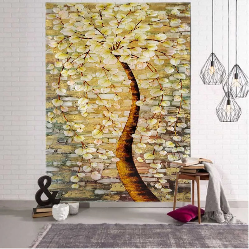 Axyaa Retro Plant & Flower Tapestry Wall Hanging for Home Art Decoration