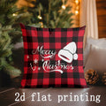 Axyaa Merry Christmas Patterned Cushion Covers for Sofa, Bedroom, Car - Pillow Cover