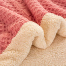 Axyaa 3D Embossed Velvet Thick Blanket Queen Size - Cozy & Warm Fleece Bedspread