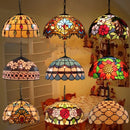 Axyaa Vintage Tiffany Glass Chandelier Restaurant Lantern