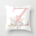 Axyaa Sweet Pink Alphabet Pillowcase for Home Decor