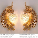 Axyaa Peacock Wall Lamp Sconce Light for Living Room Bedroom