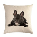 Axyaa Cute Pet Dog Pattern Linen Pillowcase for Home and Office Decor 45*45cm