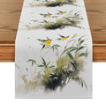 Axyaa Bamboo Plant Bird Table Runner for Kitchen Dining and Home Decor