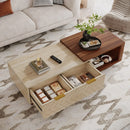 Axyaa Extendable Wood Coffee Table with Reversible Top & 2 Drawers