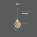 Axyaa Gold Finish Crystal Pendant Light: Modern LED Chandelier for Kitchen Dining Room