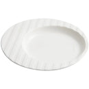 Axyaa Ceramic Line Pattern Pasta Plate, Premium Round Medium Vegetable Plate