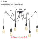 Axyaa Black Spider Chandelier: Vintage Industrial Pendant Light for Farmhouse Dining Room