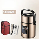 Axyaa Stainless Steel Insulated Lunch Box for Students - Multi-layer Lifting Pot