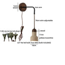 Axyaa Yellow Travertine Stone LED Wall Lamp Pull Chain Switch Interior Light