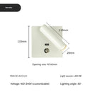 Axyaa Modern Rechargeable Wall Sconce with USB, Adjustable Spotlight LED Bedside Reading Light