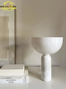Axyaa Marble Mushroom Table Lamp LED Modern Minimalist Home Decor
