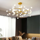 Axyaa Luxury Firefly Chandeliers: Modern Petal LED Pendant Lights for Home Indoor Lighting