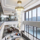 Axyaa Crystal Chandelier Stair Pendant Lamp Living Room Lighting