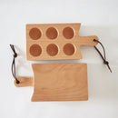 Axyaa Solid Wood Egg Holder | Handmade Breakfast Storage Box | Creative Four or Six Grid