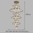 Axyaa Crystal Stair Chandelier LED Ceiling Lamp for Living Room