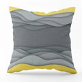 Axyaa Geometric Gray Yellow Pattern Cushion Cover for Living Room Sofa