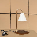 Axyaa Nordic LED Candle Table Lamp with Wood Base for Home Lighting
