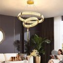 Axyaa Modern Crystal Shell Chandelier: Luxurious LED Pendant Lights for Home Décor