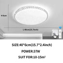 Axyaa Diamond LED Ceiling Light: White/Warm Light for Modern Home Decor