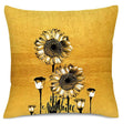 Axyaa Sunflowers & Lanterns Cushion Covers - Suitable for Sofa, Bedroom, Car
